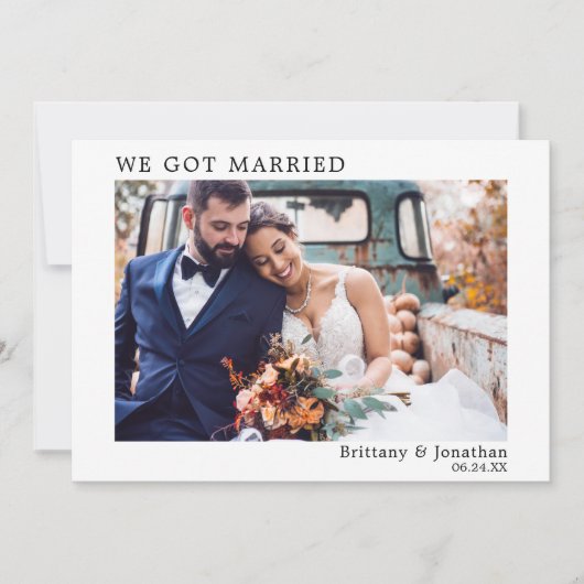 我々ミニマ得モダンリストのシンプル サンキューカード (正面)