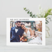 我々ミニマ得モダンリストのシンプル サンキューカード (スタンド正面)