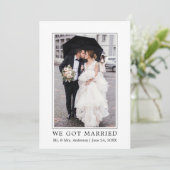 我々ミニマ得モダンリストシンプル 案内状 (スタンド正面)