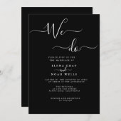 我々モダンが行う結婚緑 招待状 (正面/裏面)