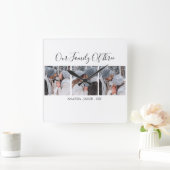 我々モダンの3人家族|写真 スクエア壁時計 (ホーム)