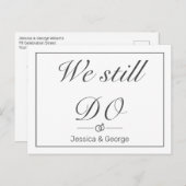 我々モダンはまだ結婚記念日招待状 ポストカード (正面/裏面)