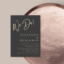 我々モダンはエレガント石板ブラック結婚ベージュ