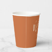 我々モダンはカスタムエレガント結婚式の燃えオレンジ 紙コップ (右)