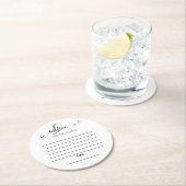 我々モダンはスクリプトの結婚アドバイス紙コースターを行う ラウンドペーパーコースター (インサイチュ)