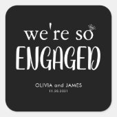 我々モダンはダイヤ婚約したモンドリングや輪婚約 スクエアシール (正面)