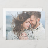 我々モダンは写真婚約した婚約パーティ招待状 招待状 (正面/裏面)