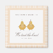 我々モダンは可愛い発表を結び結婚つけた マグネット (正面)