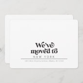 我々モダンは移動した、シンプルの発表 案内状 (正面/裏面)