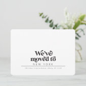 我々モダンは移動した、シンプルの発表 案内状 (スタンド正面)