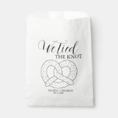 我々モダンは結び目プレッツェルの好意バッグの結婚 フェイバーバッグ (正面)