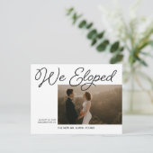 我々モダンはAnnouncement結婚写真を駆け落ちた ポストカード (スタンド正面)