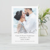 我々モダンはKnot Photo Elopementを結び結婚た 案内状 (スタンド正面)