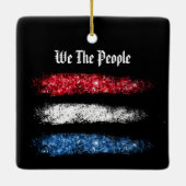 *~*我々モダンザ・ピープル – アメリカ国旗シンプル セラミックオーナメント (裏面)