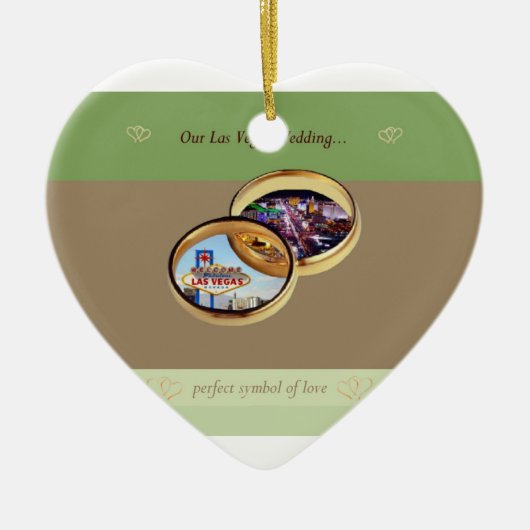 我々ラスベガス結婚オーナメント セラミックオーナメント (正面)