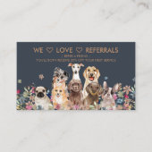 我々ラブリフェラルフローラドッグプリント 名刺 (正面)