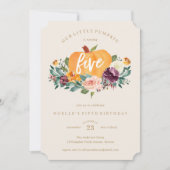 我々リトルカボプキンフィフス誕生日招待状 招待状 (正面)