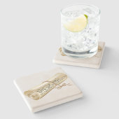 我々人々は石のコースターをスクロール ストーンコースター (横)