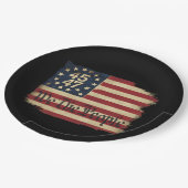 我々人民トランプ45 47動揺してヴィンテージ国旗 ペーパープレート (アングル)