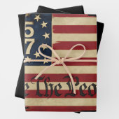 我々人民トランプ45 47動揺してヴィンテージ国旗 ラッピングペーパーシート (インサイチュ)