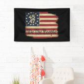 我々人民トランプ45 47動揺してヴィンテージ国旗 横断幕 (インサイチュ)