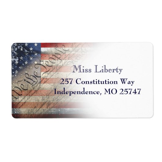 我々人民ヴィンテージ旗 ラベル (正面)