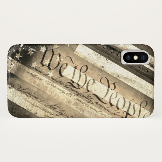 我々人民ヴィンテージ旗 Case-Mate iPhoneケース (裏面(横))