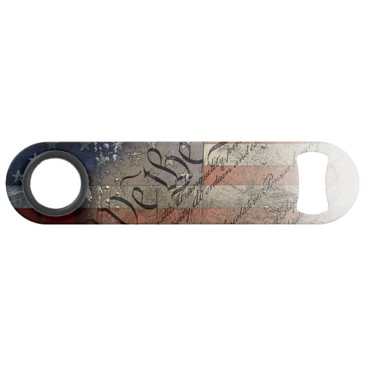 我々人民ヴィンテージ産業米国国旗 スピード栓抜き (正面(横))