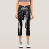 我々人民ヴィンテージ産業米国旗 カプリレギンス (正面)