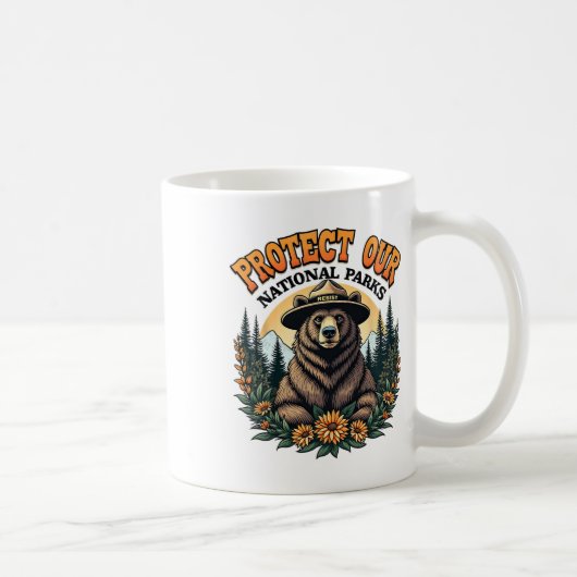 我々保護の国園はAlt Us Bearに抵抗 コーヒーマグカップ (右)
