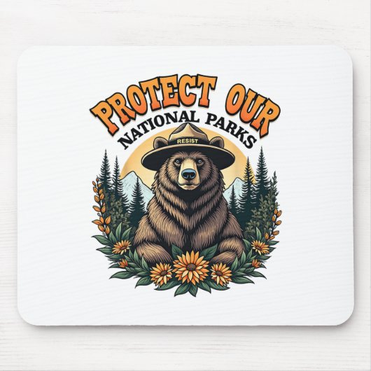 我々保護の国園はAlt Us Bearに抵抗 マウスパッド (正面)
