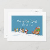 我々全員からのメリークリスマス シーズンポストカード (正面/裏面)