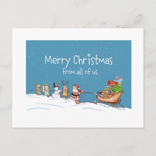 我々全員からのメリークリスマス シーズンポストカード (正面)