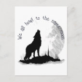 我々全員が同じ月の引用文に吠え感動的る ポストカード (正面)