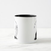 我々全員が同じ月の引用文に吠え感動的る マグカップ (中央)