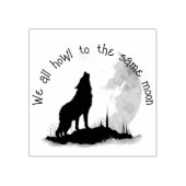 我々全員が同じ月の引用文に吠え感動的る ラバースタンプ (インプリント)