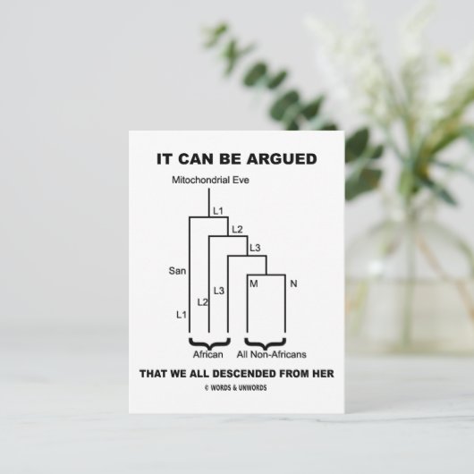 我々全員が彼女の血を引いたと言える ポストカード (スタンド正面)