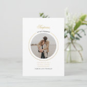 我々写真得婚約した婚約パーティ 招待状 (スタンド正面)