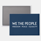 我々国民の自由の平和平等 | ブルー マグネット (正面/裏面)