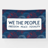 我々国民の自由の平和平等 | 花火 横断幕 (横)