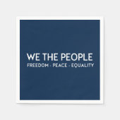 我々国民の自由の平和平等 | ７月４日 スタンダードカクテルナプキン (正面)