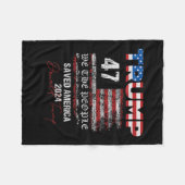 我々国民はアメリカ47救のイナ大統領をトランプ フリースブランケット (正面(横))