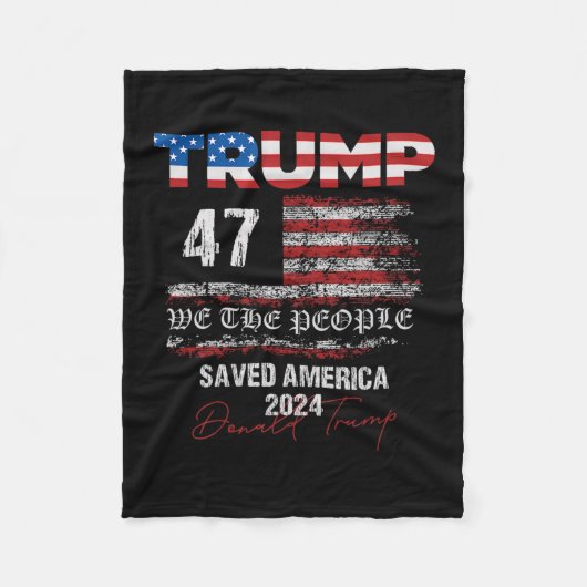 我々国民はアメリカ47救のイナ大統領をトランプ フリースブランケット (正面)