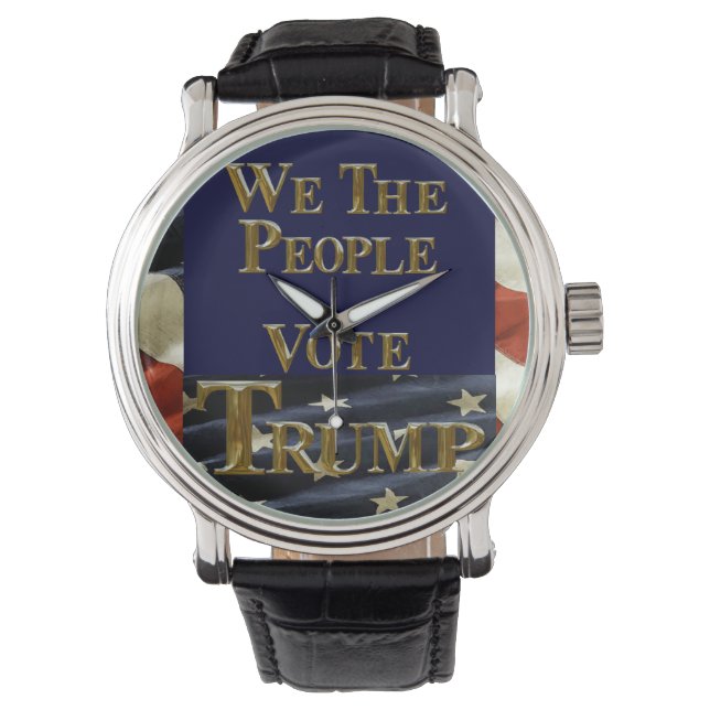我々国民はトランプに投票する 腕時計 (正面)