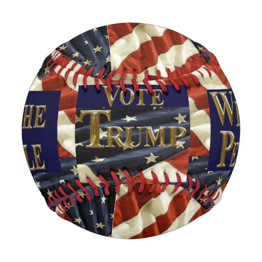 我々国民はトランプに投票する 野球ボール (正面)