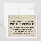 我々国民はトランプの力を制限する ポストカード (正面/裏面)