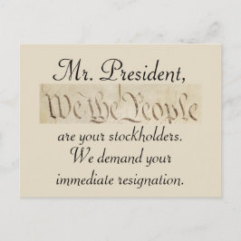 我々国民はトランプの辞任を求める ポストカード
