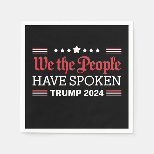 我々国民はトランプ2024話を持っている スタンダードカクテルナプキン (正面)