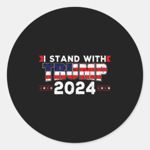 我々国民はドナルド・トランプ2024アメリカと共に立つ ラウンドシール