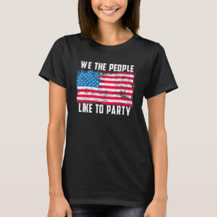 我々国民はパーティーヴィンテージアメリカ国旗を好む Tシャツ